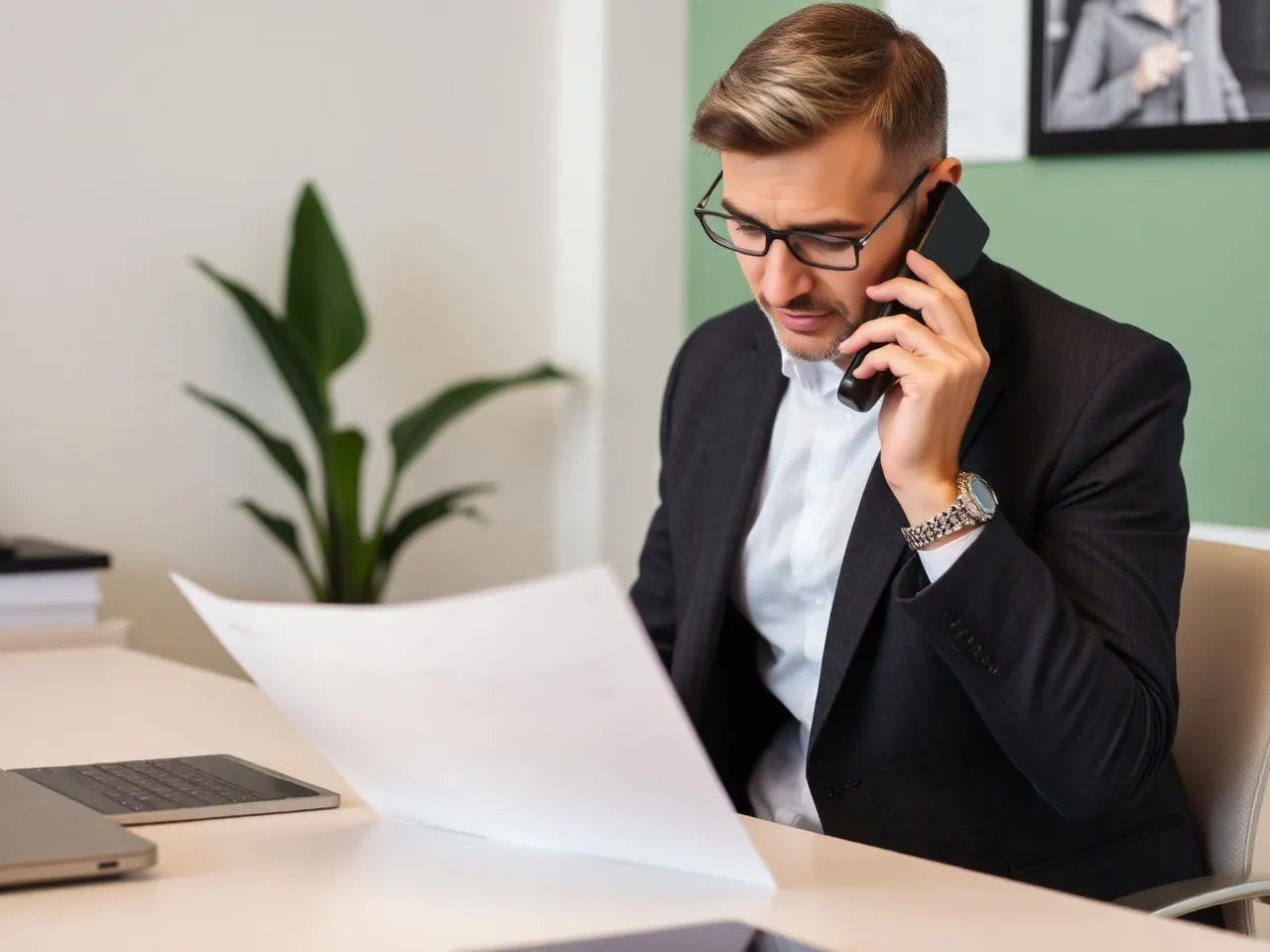Tax advisor handling an IRS matter for a client